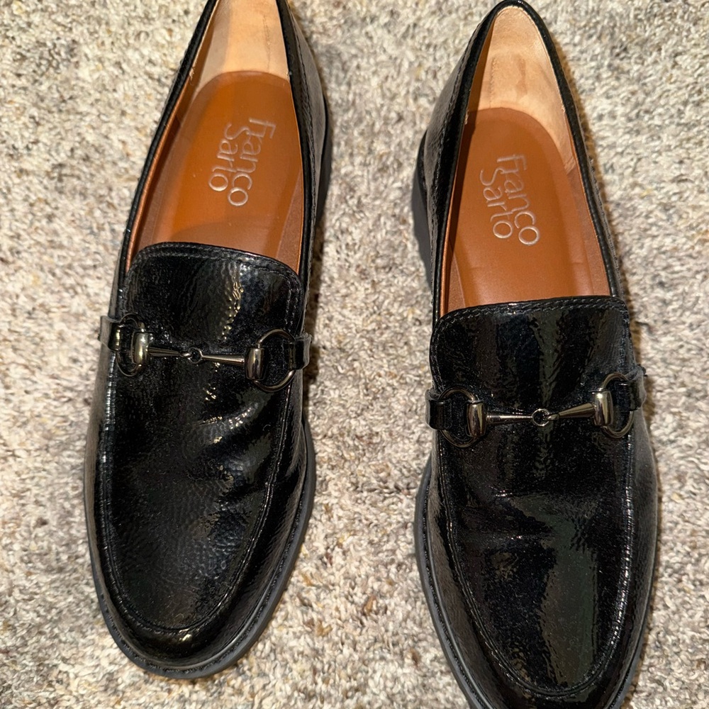Franco Sarto Cason Black Patent Leather Loafer